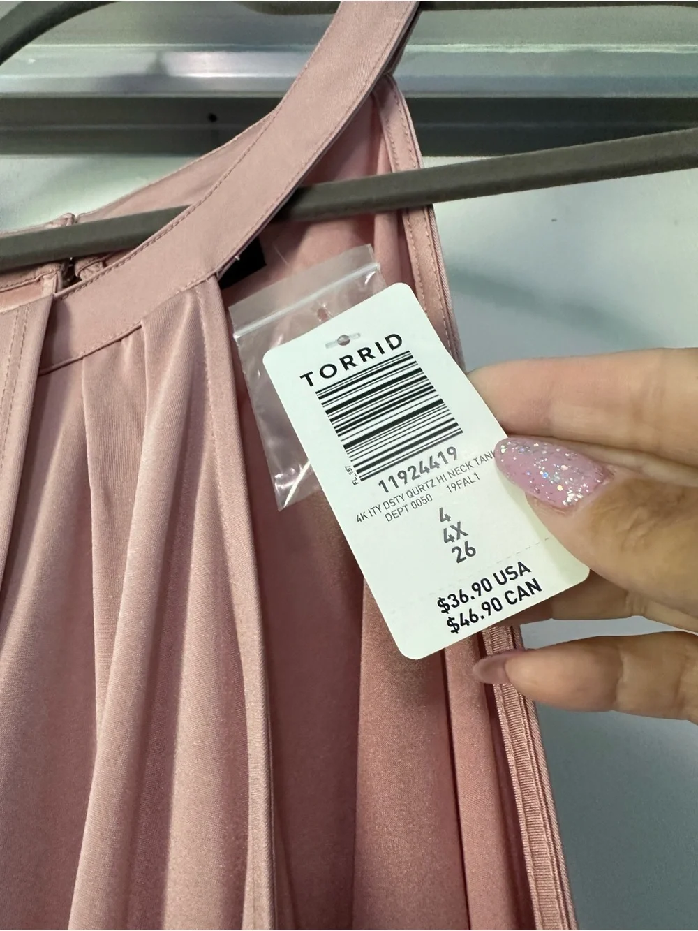 Women’s Sleeveless A-Line Blouse in Dusty Rose